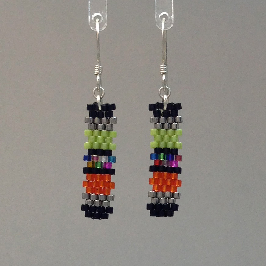 Medium Earring Lime/Orange